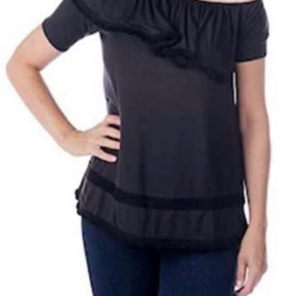 Lysse Black Off-Shoulder Blouse